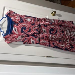 Elegant Paisley Print Dress